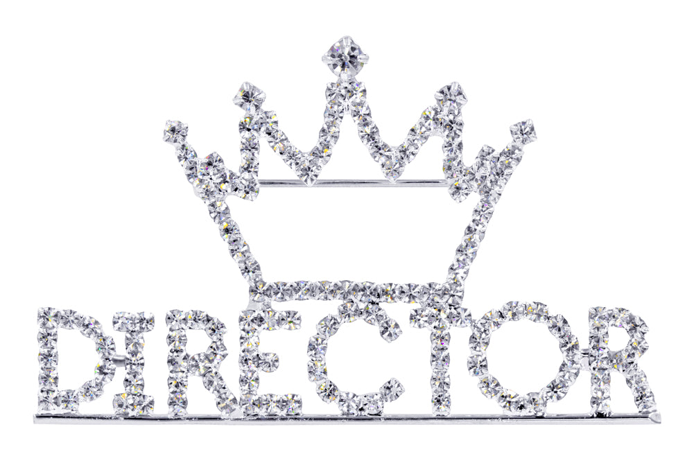 #11882 Rhinestone Director with Crown Pin