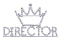 #11882 Rhinestone Director with Crown Pin