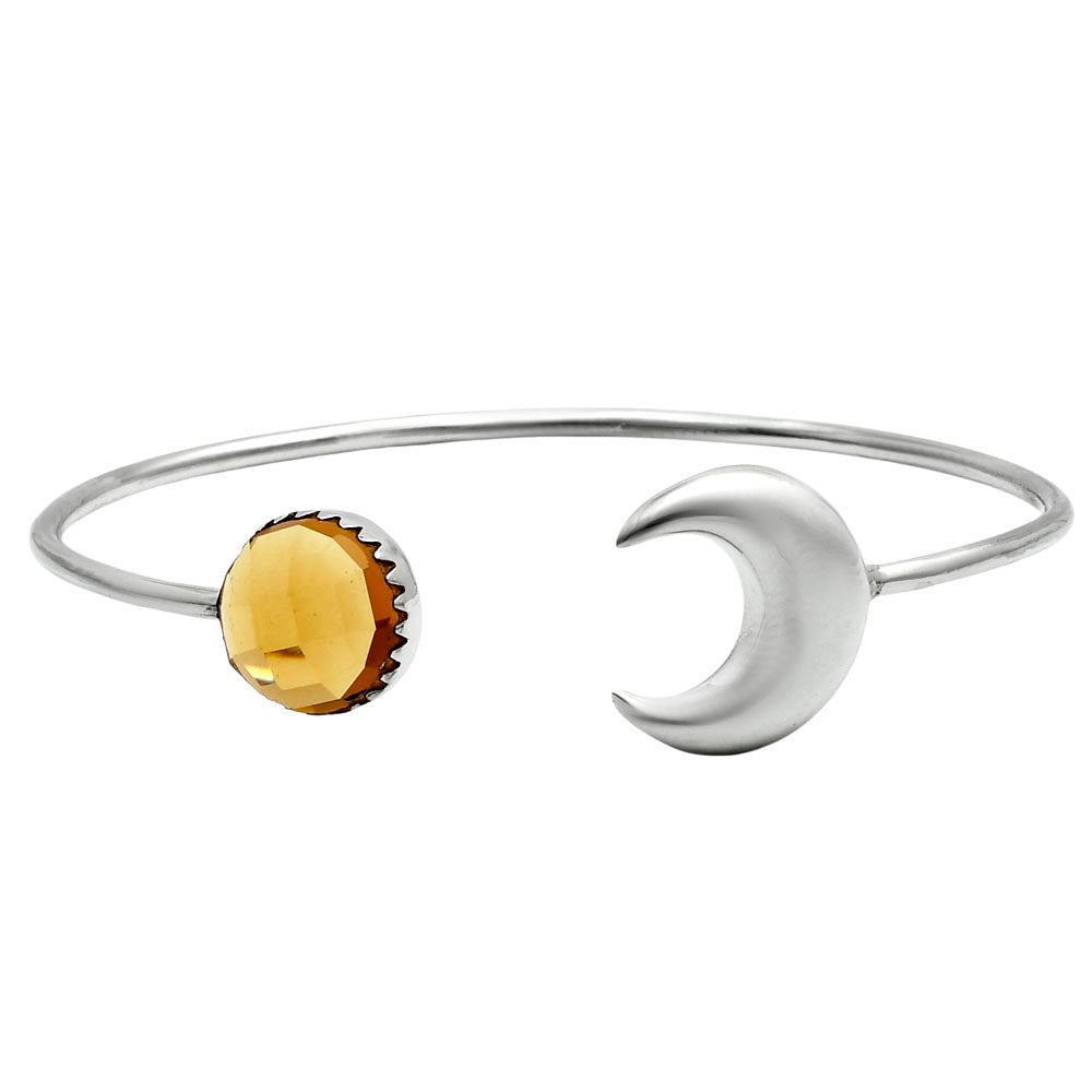 Premium Quality Citrine Checker Cuff Bangle Bracelet B-1046 12-EB10040