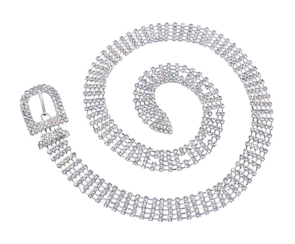Rhinestone Belt - 5 Rows - 36"