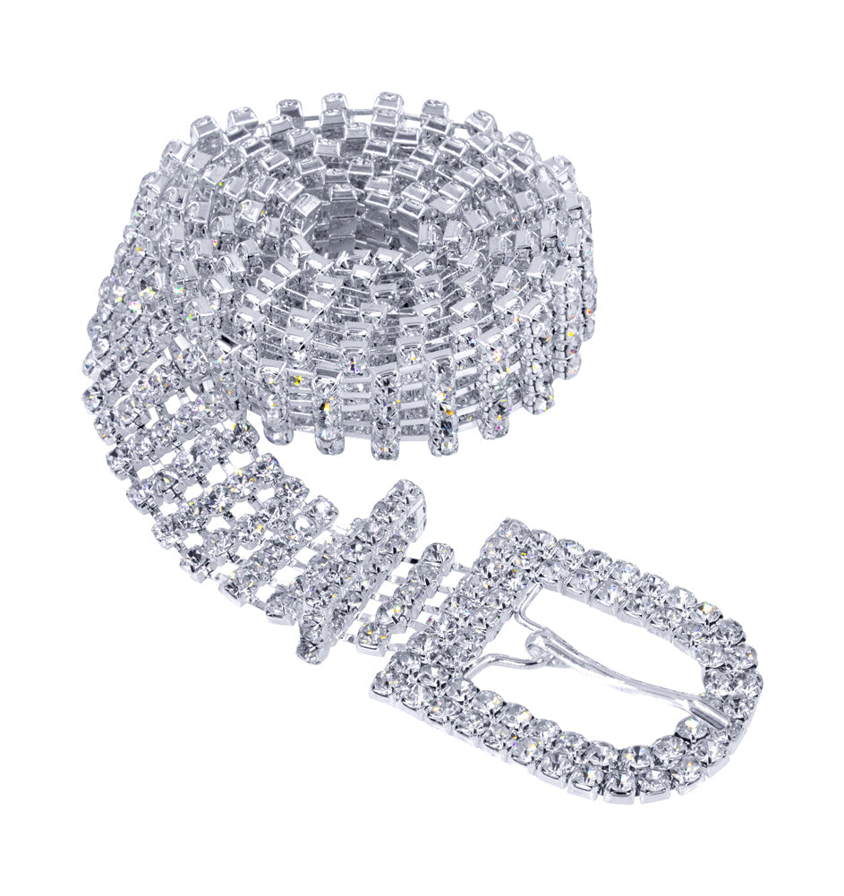 Rhinestone Belt - 5 Rows - 36"