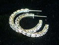 #12155 1" Rhinestone Hoop Earrings