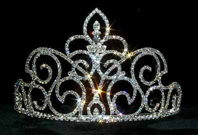 #12745 - Med Rising Fleur De Lis Tiara