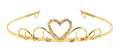 #14687G - Sweet Heart Wire Tiara - Gold Plated