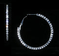 #14984 - 1 3/4" Rhinestone Hoop Earrings