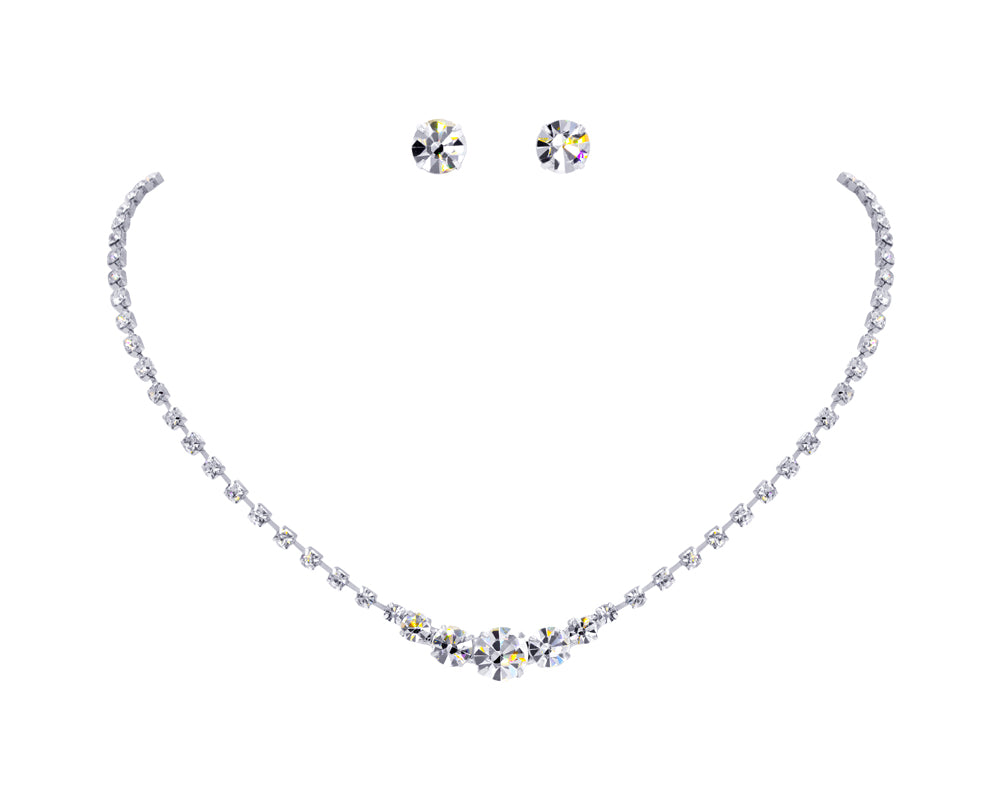 #15014 Clustered Waterdrops Neck and Ear Set