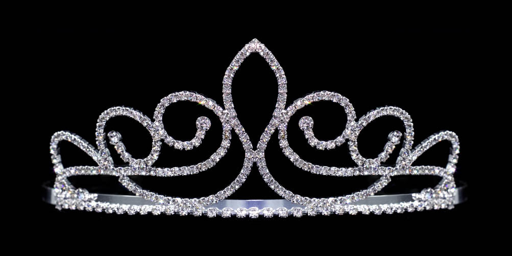 #15465 - Fleur De Swirl Tiara - 2"
