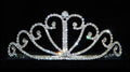 #15938 - Crystal Heart Spread Tiara - Straight Band