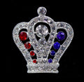 #16064RWB - Regal Crown Pin - 1.5" Tall - Red White and Blue