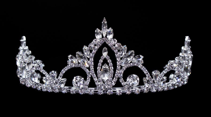 #16445 - Pageant Prime Tiara with Combs - 2.5"