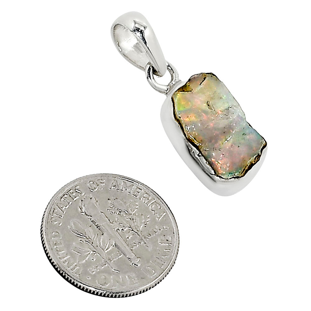Ethiopian Opal Rough Pendant P-1001 25-EP11216