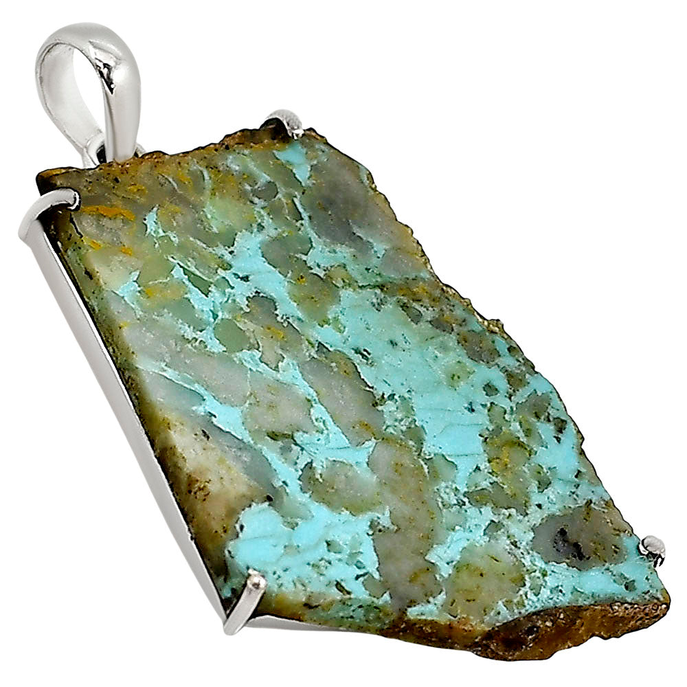 Natural Rare Turquoise Nevada Aztec Mt Pendant P-1013 27-EP11181