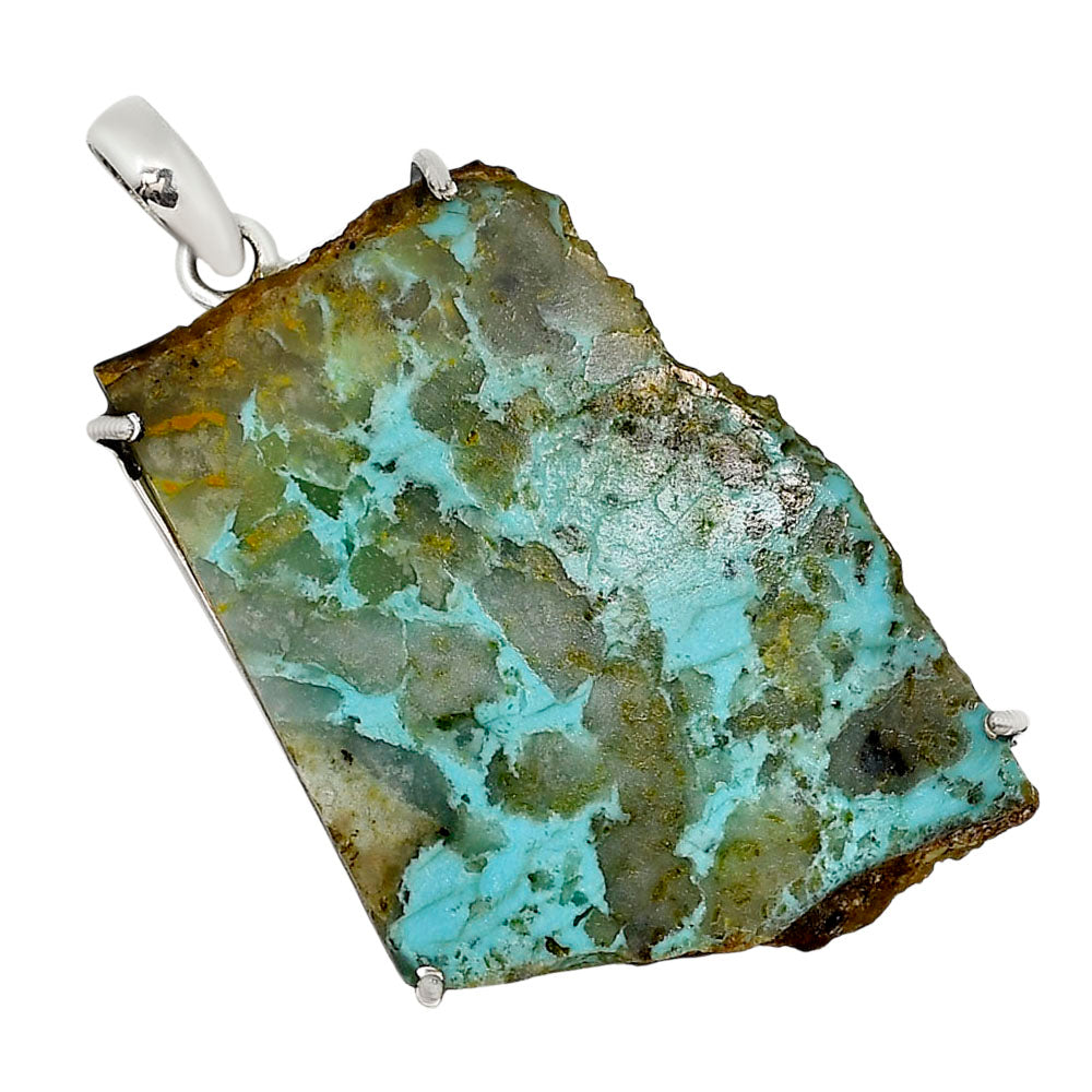 Natural Rare Turquoise Nevada Aztec Mt Pendant P-1013 27-EP11181