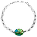 Premium Blue Turquoise In Green Mohave - USA Bracelet B-1044 29-EB10216
