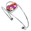 Premium Kingman Orange Dahlia Turquoise Cuff Bangle Bracelet B-1013 30-EB10253