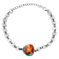Premium Kingman Orange Dahlia Turquoise Bracelet B-1044 30-EB10294
