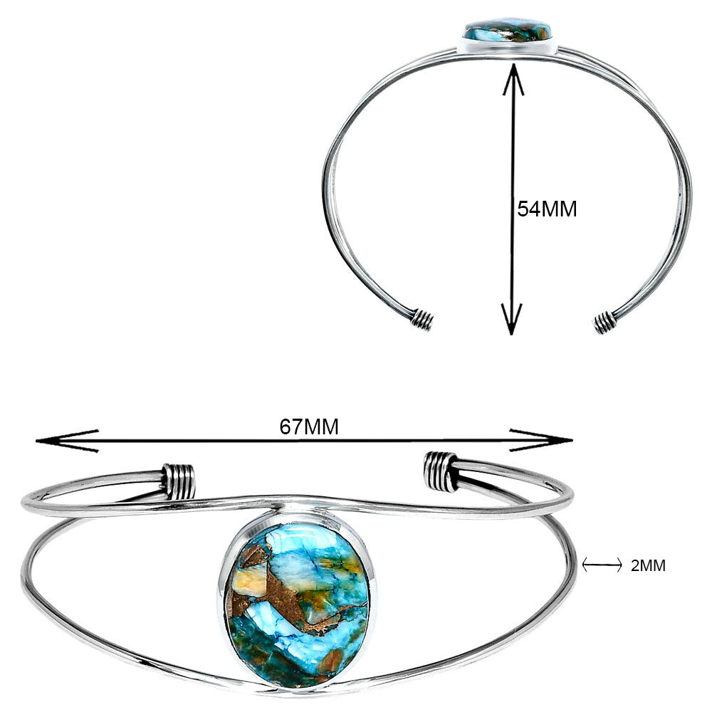 Premium Quality Spiny Oyster Turquoise Cuff Bangle Bracelet B-1013 32-EB10338