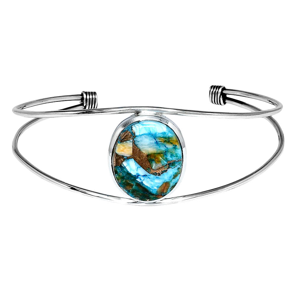 Premium Quality Spiny Oyster Turquoise Cuff Bangle Bracelet B-1013 32-EB10338