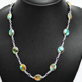 Premium Quality Spiny Oyster Turquoise & Amethyst Necklace N-1024 32-EN10104