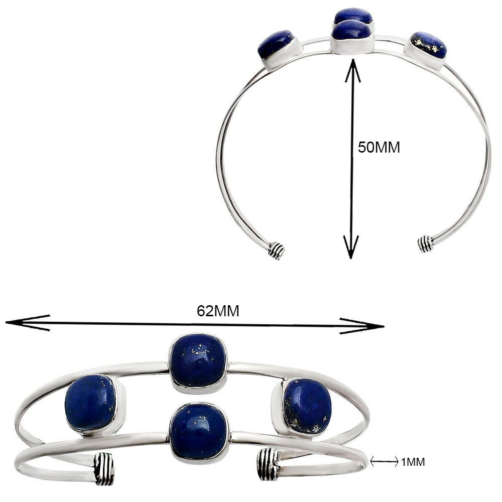 Premium Quality Lapis Lazuli Cuff Bangle Bracelet B-1047 42-EB10476