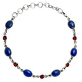 Premium Quality Lapis Lazuli - Afghanistan & Garnet Bracelet B-1006 42-EB10487