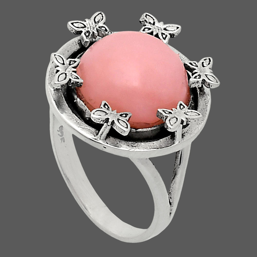 Premium Quality Natural Pink Opal Ring size-7.5 R-1716 48-ER13993