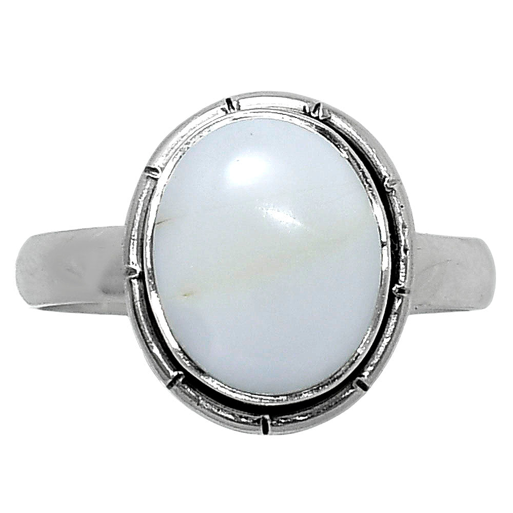 Natural White Opal Ring size-8 R-1011 50-ER14777