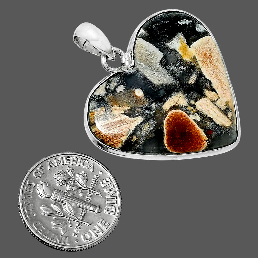 Premium Quality Heart Tabu Jasper Pendant P-1043 56-EP10614
