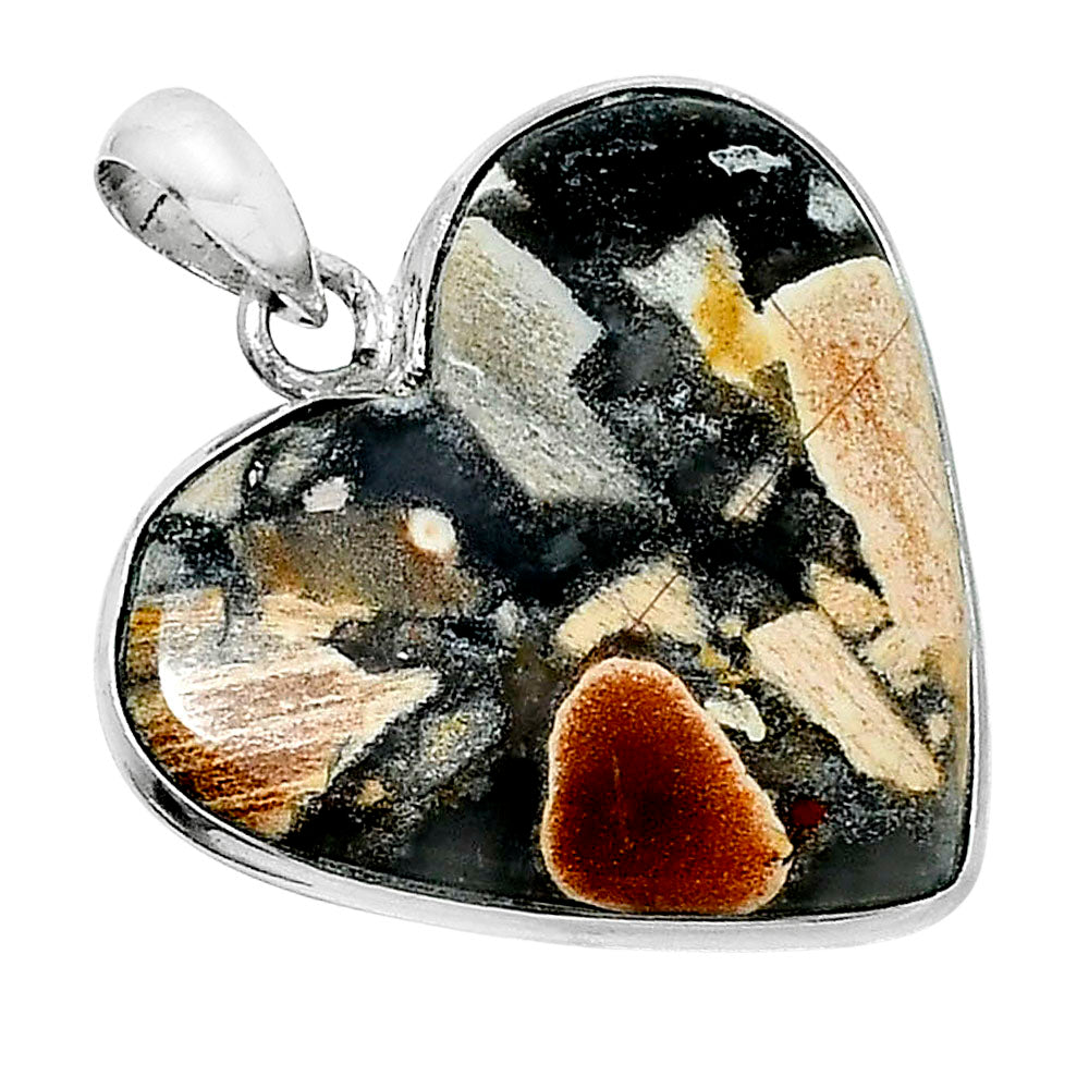 Premium Quality Heart Tabu Jasper Pendant P-1043 56-EP10614