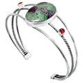 Premium Ruby-In-Fuchsite & Garnet Cuff Bangle Bracelet B-1011 58-EB10591