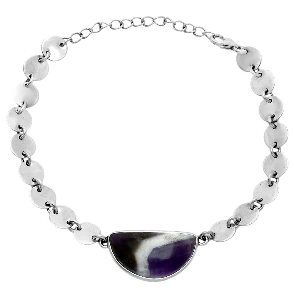 Premium Quality Chevron Amethyst Bracelet B-1044 58-EB10600