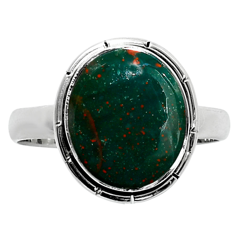 Natural Blood Stone - India Ring size-9 R-1011 58-ER14847
