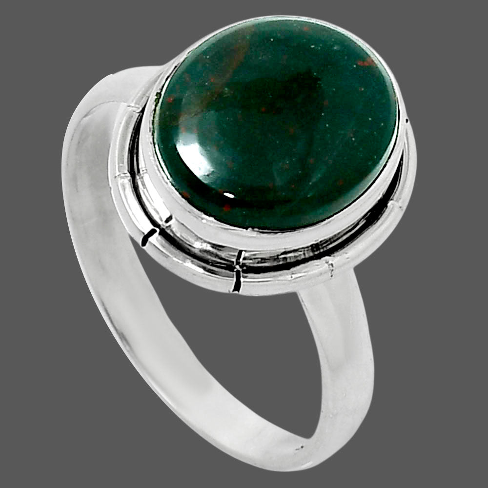 Natural Blood Stone - India Ring size-9 R-1011 58-ER14847