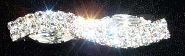 #6288 Swirve and Marquis Rhinestone Barrette