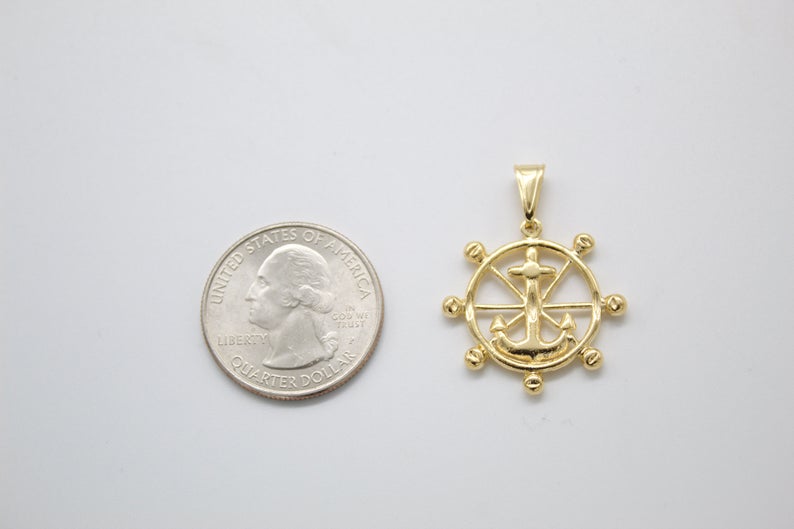 18K Gold Filled Anchor Steering Wheel