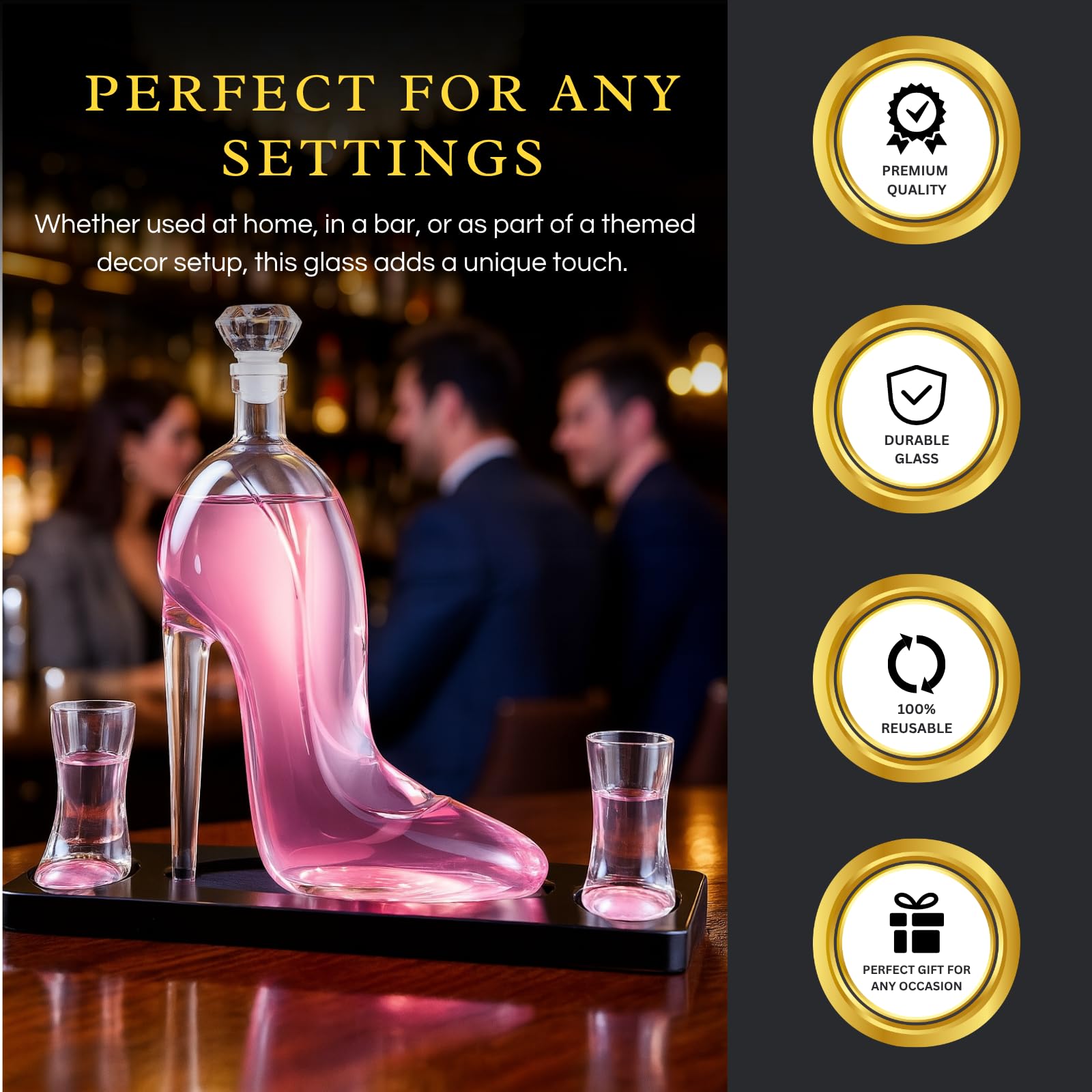 Heel Stiletto High Heels Whiskey and Wine Decanter
