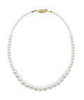 #9590-16 - Graduated Simulated Ivory Pearl Necklace - 16"