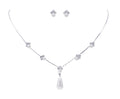 Pearl Drop Necklace and Earring Set - #9614