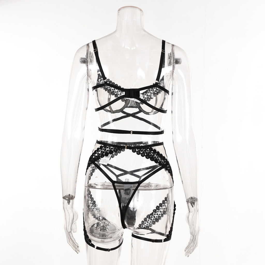 Allure Shadow Bra and Panty Lingerie Set Back View