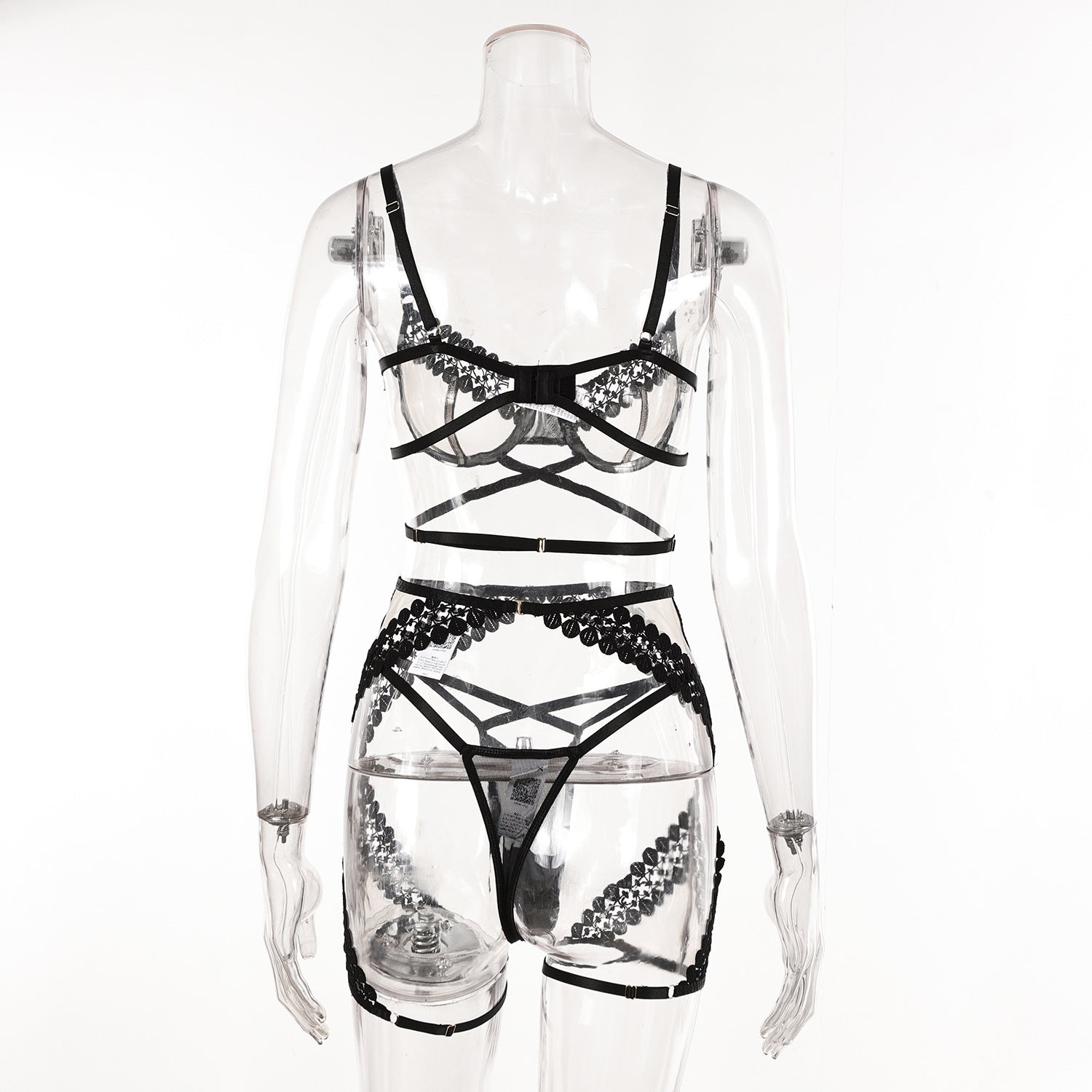 Allure Shadow Bra and Panty Lingerie Set Back View