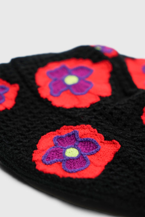 Opium Poppy Flower Crochet Bucket Hat