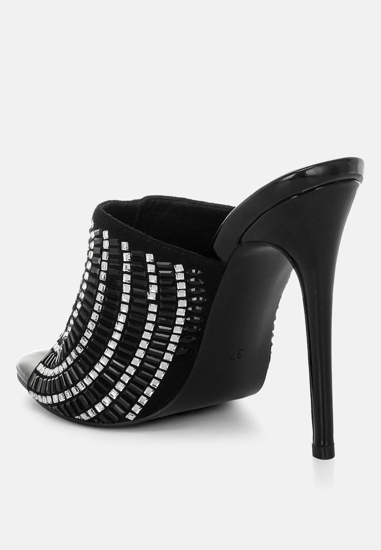 Boska Slip On Embellished Stiletto Heels
