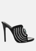 Boska Slip On Embellished Stiletto Heels