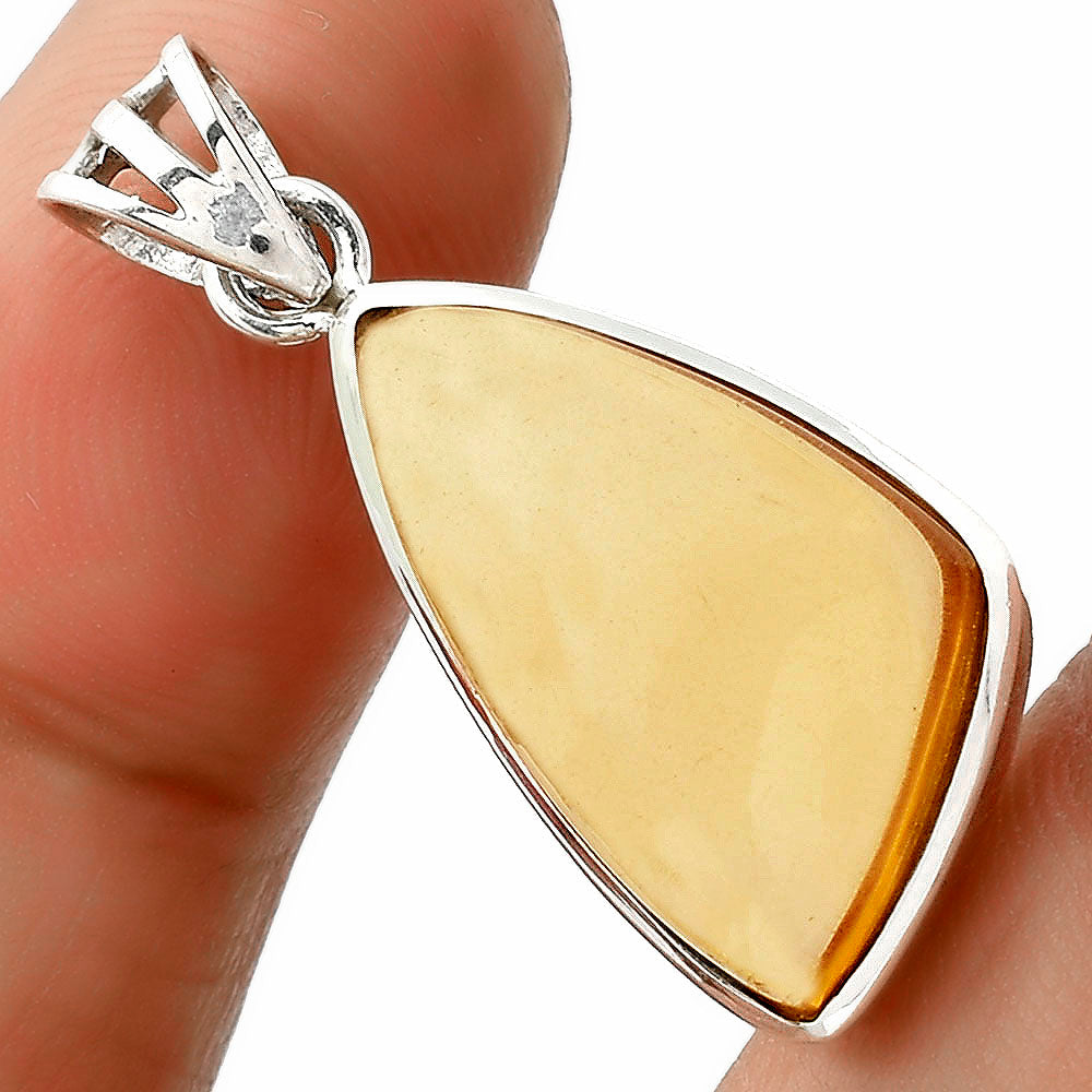 Whiskey Quartz Pendant Earrings Set T-1002 DGT01009