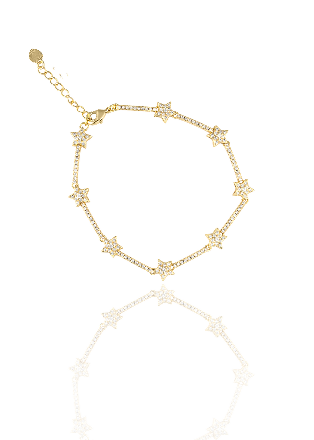 Star Necklace With CZ Cubic Zirconia Stones (G157)