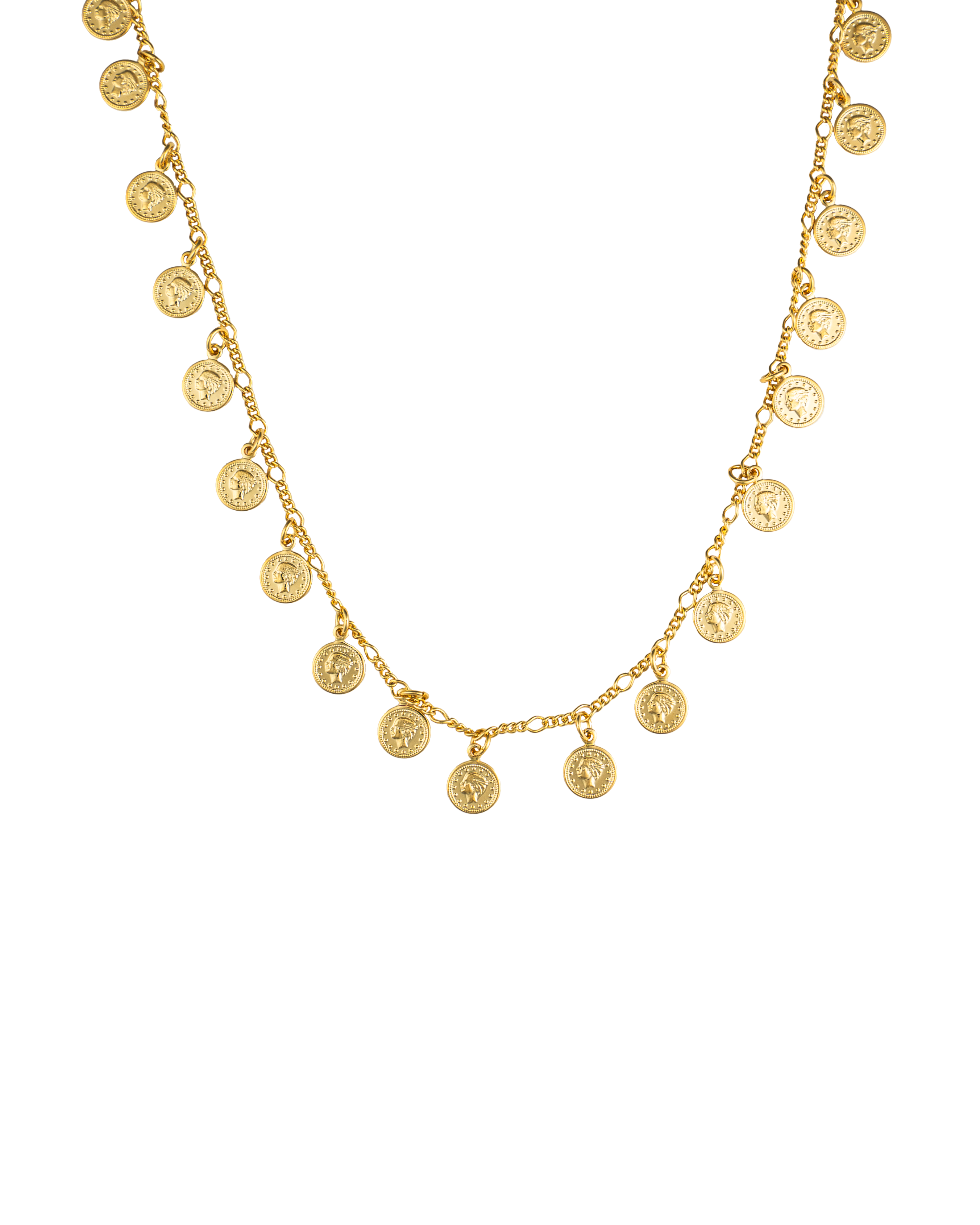 Mini Coin Layering Dangle Necklace (F13)(I498)(E254)