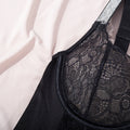 Elegant Black Lace Bodysuit with Ultra-Thin Mesh and Glitter - Wholesale Lingerie Details