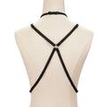 Hollow Strap Cupless Cage Bra Back View