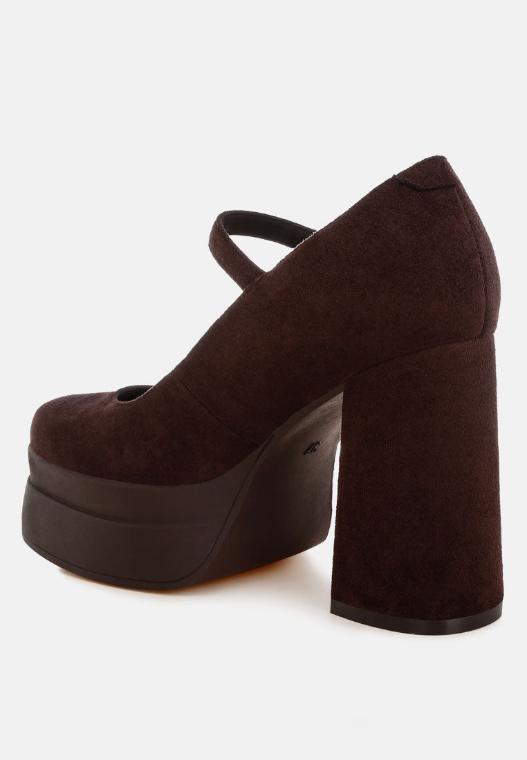 Kenny Chunky Buckle Strap Heels