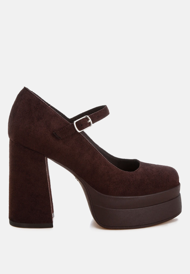 Kenny Chunky Buckle Strap Heels